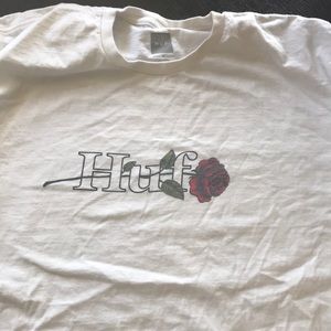 White shirt sleeve huf shirt